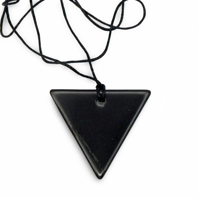 Necklace - AAA Shungite - Triangle Shape Pendant