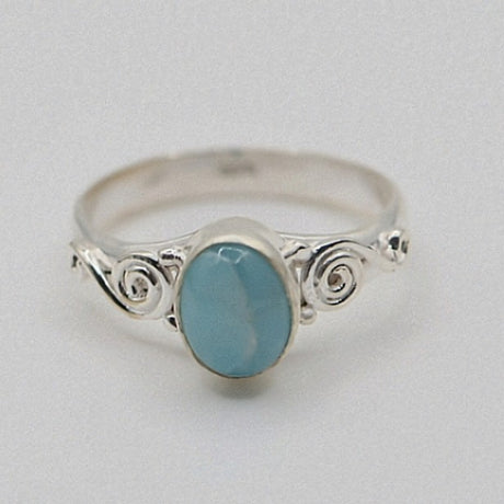 Ring - 925 Sterling Silver - Larimar 10