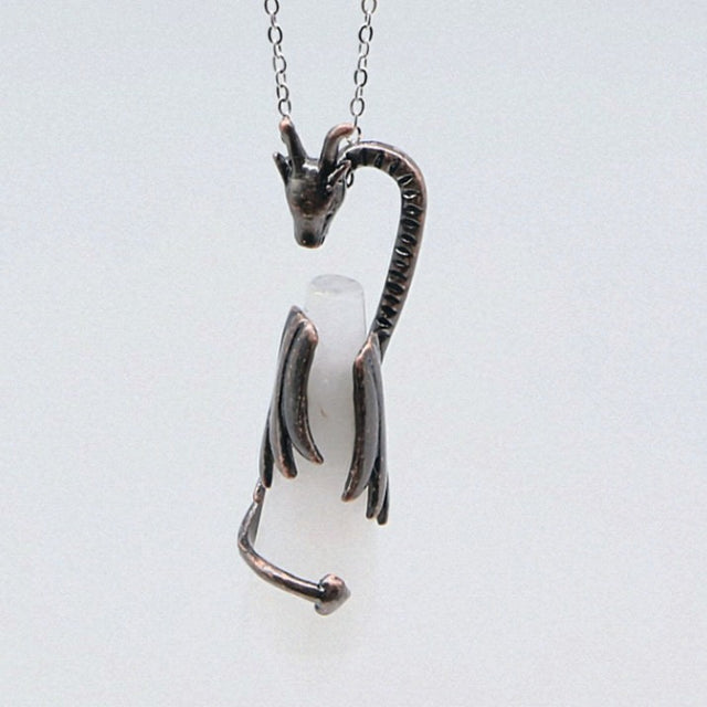 Necklace - Dragon with Clear Quartz Point