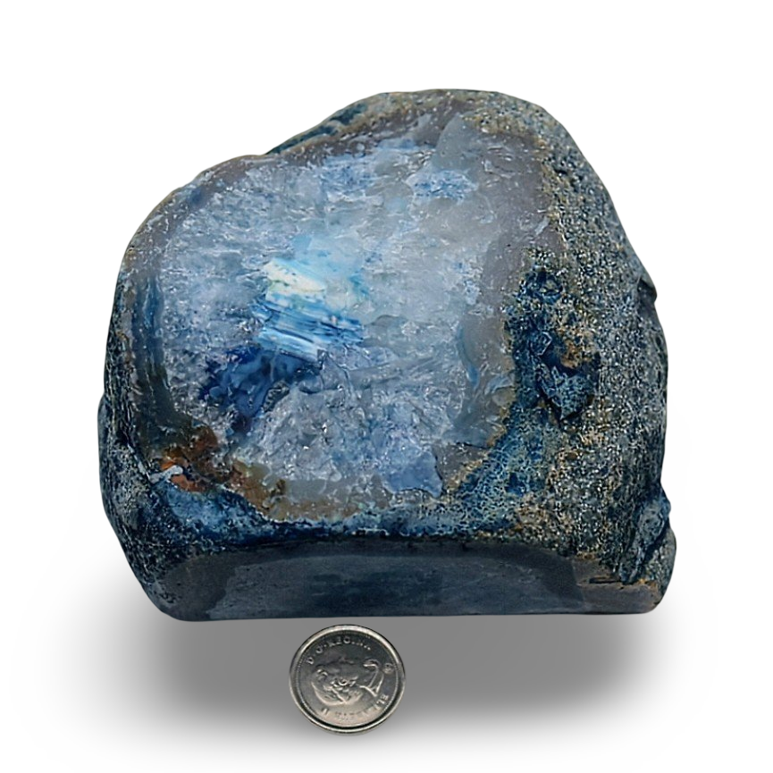 Stone - Blue Agate Geode - 537g Specimen