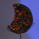 Stone - Yooperlite Moon Shape with Astrological Metal Stand