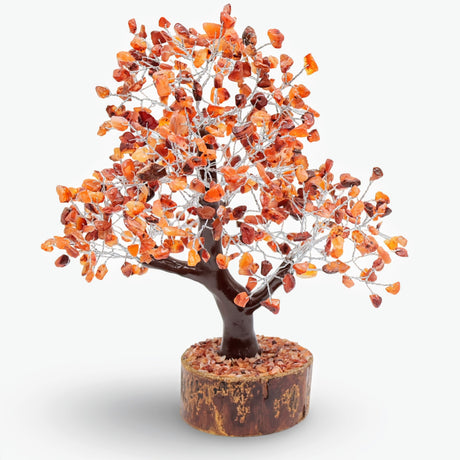 Home Decor - Gem Tree - Carnelian - 10"H - 500 Beads