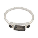 Ring - 925 Sterling Silver - Rectangle Shape Labradorite