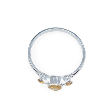 Ring - 925 Sterling Silver - Citrine