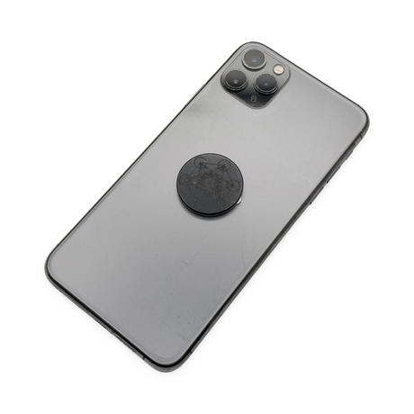 Stone - Shungite - Adhesive Tile - Engraved Metatron - 30mm