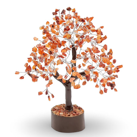 Home Decor - Gem Tree - Carnelian - 8.5"H - 300 Beads