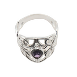 Ring - 925 Sterling Silver - Celtic Design - Amethyst Gemstone
