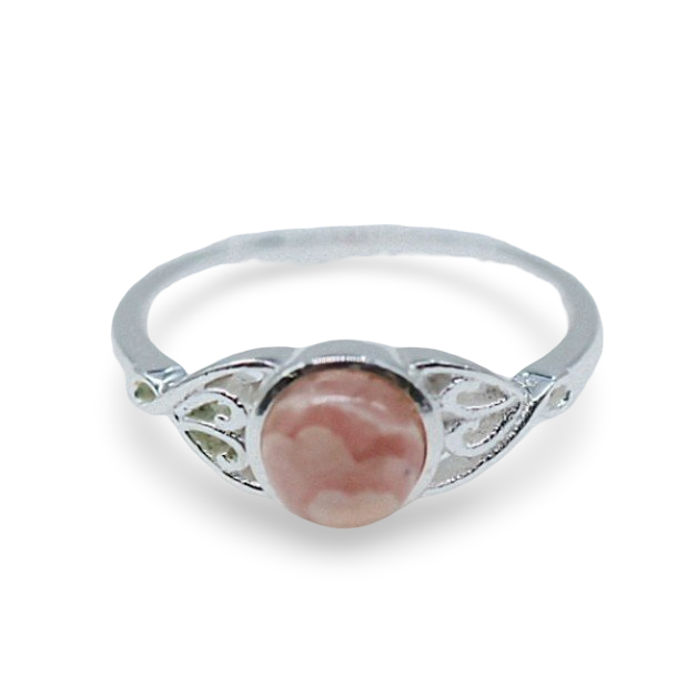 Ring - 925 Sterling Silver - Rhodonite