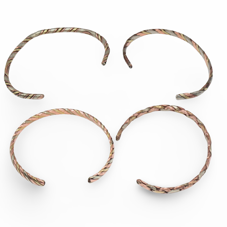 Bracelet – 3 Metals – Intertwined – Adjustable