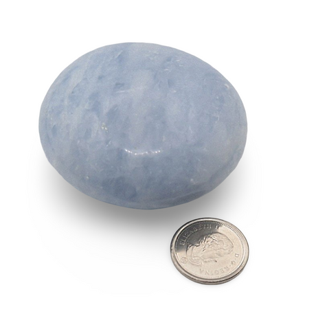 Palm Stone - Blue Calcite - Tumbled - 78g