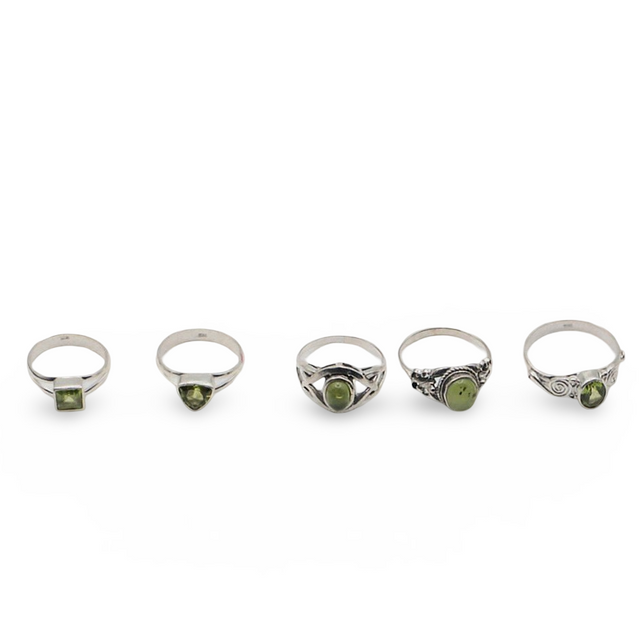 Ring - 925 Sterling Silver - Peridot
