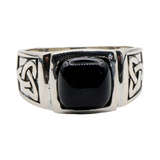 Ring - 925 Sterling Silver - For Men - Black Onyx