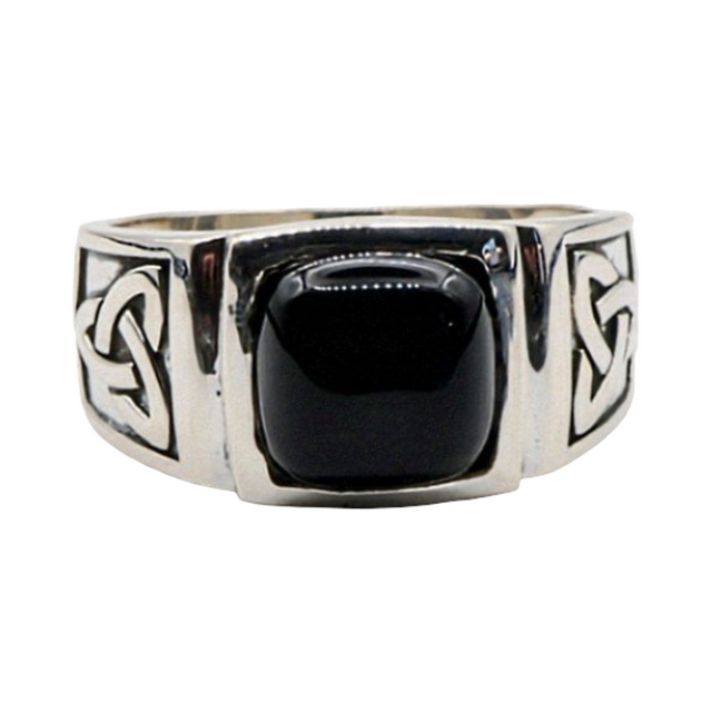 Ring - 925 Sterling Silver - For Men - Black Onyx