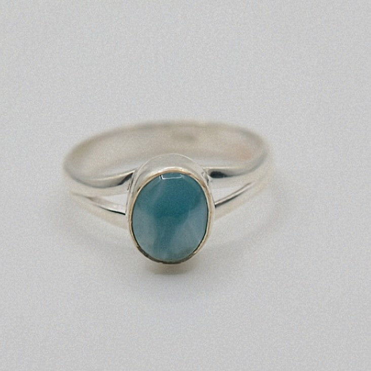 Ring - 925 Sterling Silver - Larimar 8