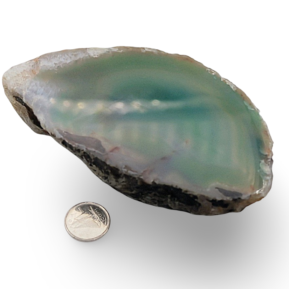 Stone - Green Agate Slice - 254g Specimen