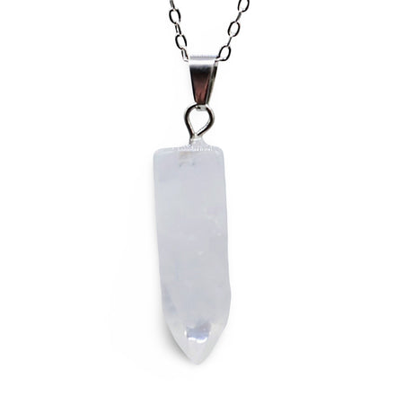 Necklace - Bullet Point - Gemstone Pendant Crystal Quartz