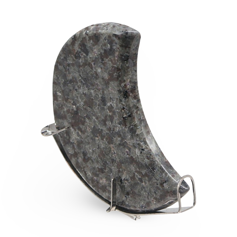 Stone - Yooperlite Moon Shape with Astrological Metal Stand