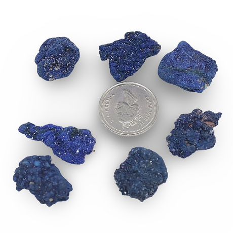 Stone - High-Grade Micro-Crystallized Azurite Specimen - 1-3g/each