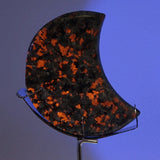 Stone - Yooperlite Moon Shape with Astrological Metal Stand