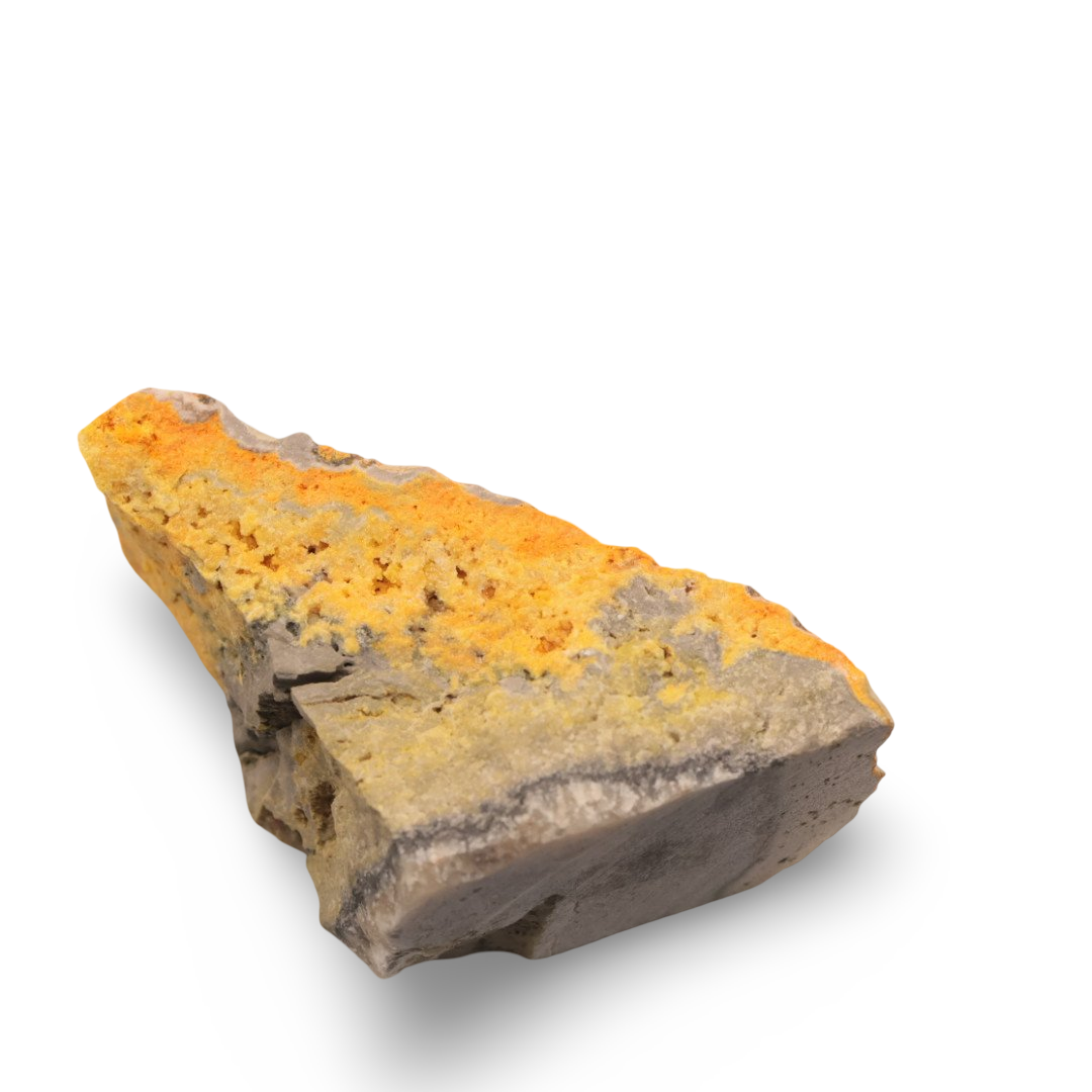 Stone - Bumblebee Jasper Slice - Rough with Tumbled Face