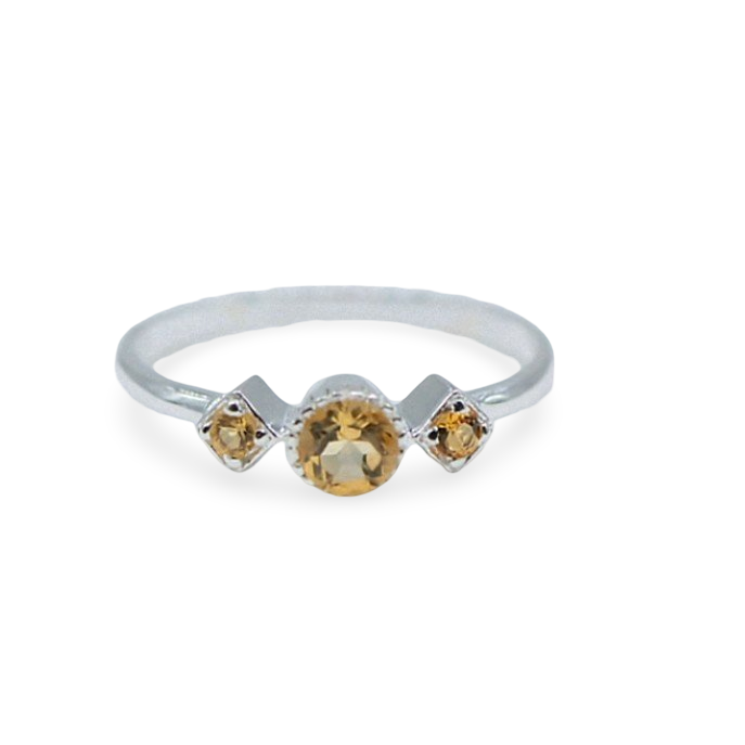 Ring - 925 Sterling Silver - Citrine 8
