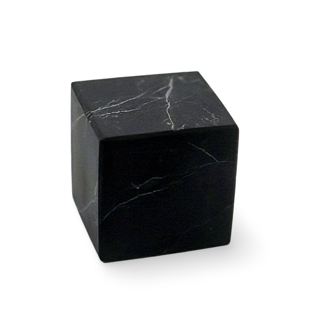 Stone - AAA Shungite - Matte Finish - Cube - 0.8 inch