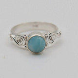 Ring - 925 Sterling Silver - Larimar 7