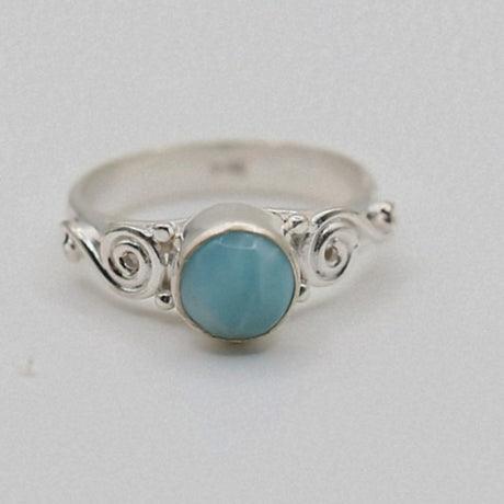 Ring - 925 Sterling Silver - Larimar 7
