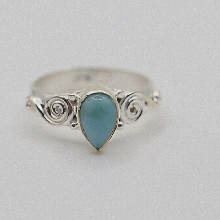 Ring - 925 Sterling Silver - Larimar 6