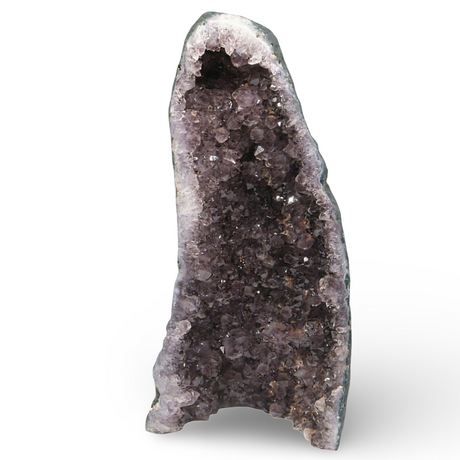 Geode crystal on a white background