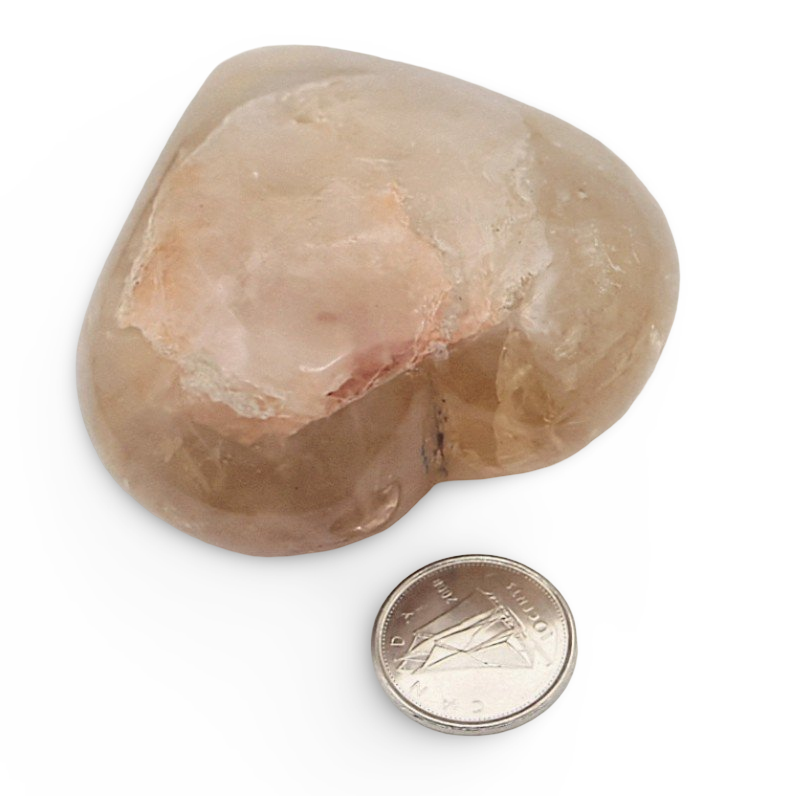 Stone - Yellow Hematoide Quartz - Heart Shape - Tumbled
