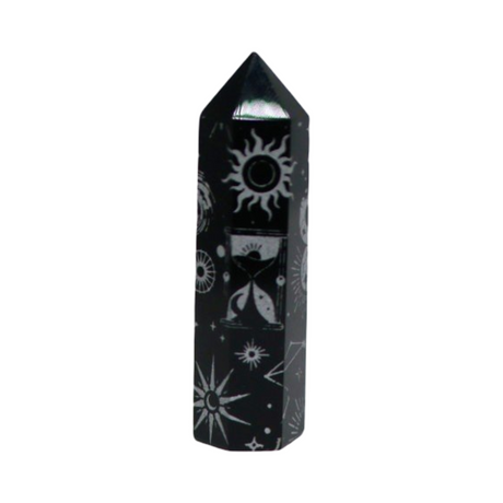 Obelisk - Black Obsidian - Mystic Mixed Image