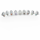 Ring - 925 Sterling Silver - Fatima Hand with Gemstone