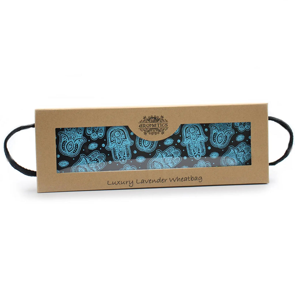 AWHBL-16 - Luxury Lavender  Wheat Bag in Gift Box  - Hamsa - -Aromes Evasions 