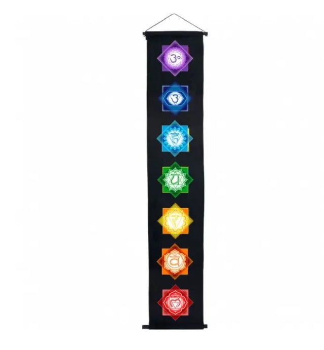 Banner -7 Chakras Symbol -Black