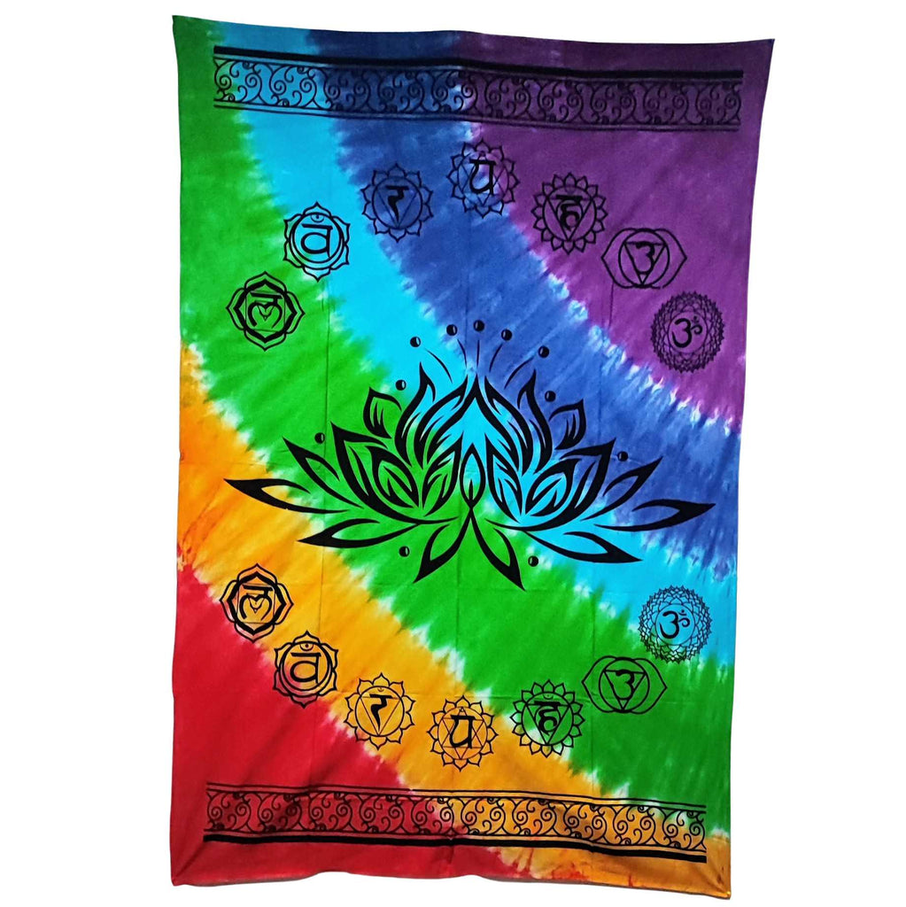 Banner -Rectangular Tapestry -Lotus -7 Chakras