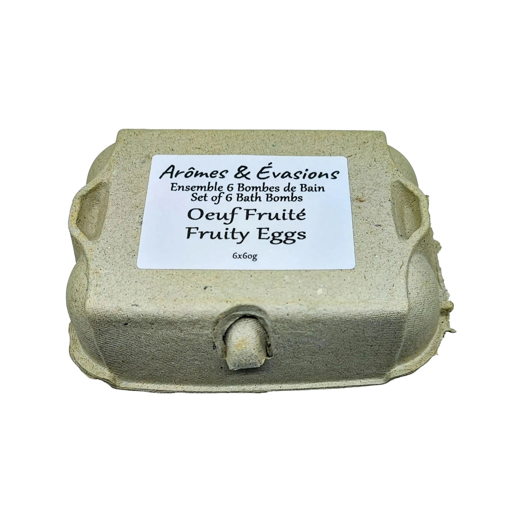 Bath Bomb -Gift Set -Fruity Eggs Shape -6 Bath Bombs