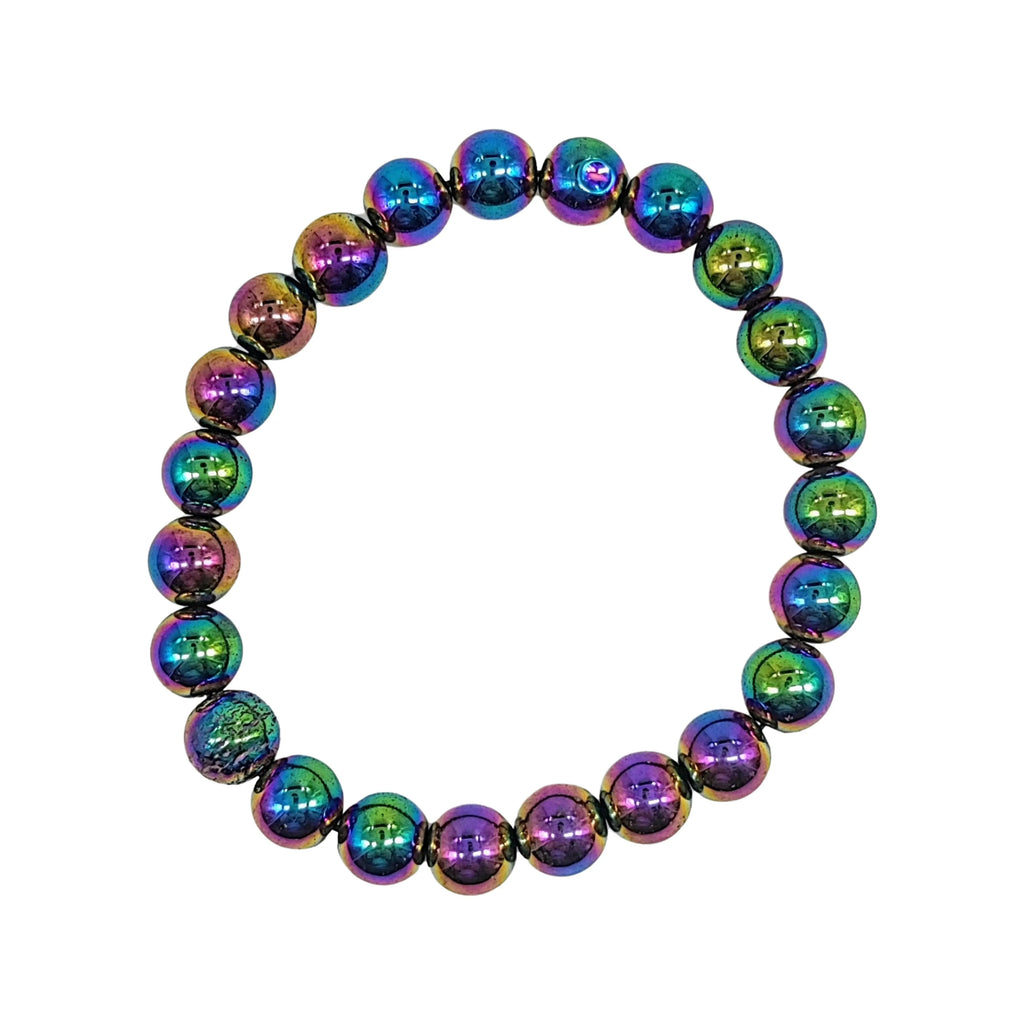 Bracelet - Rainbow Hematite - 8mm