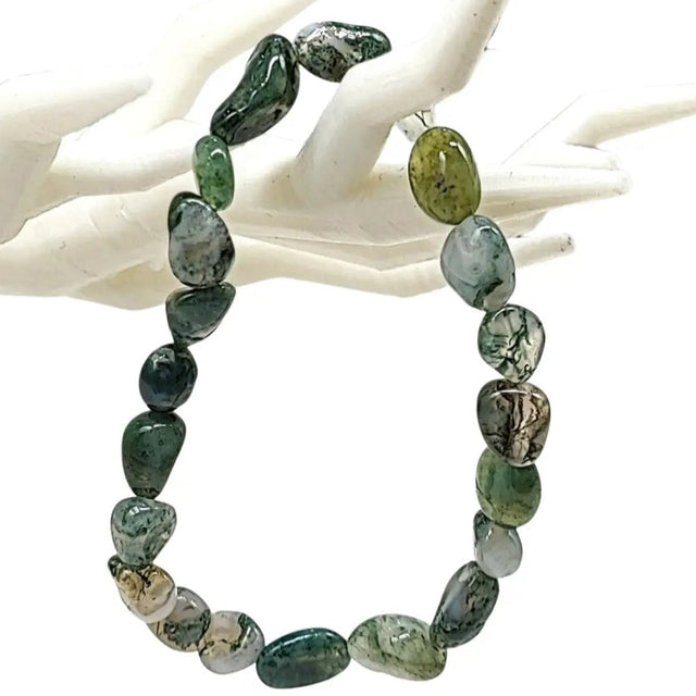 Bracelet -Moss Agate -Natural Shape