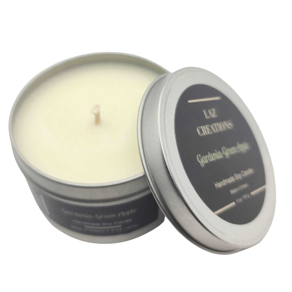 CLEARANCE -Soy Candle -Green Apple -Gardenia -6oz -Clearance 6oz -Aromes Evasions 