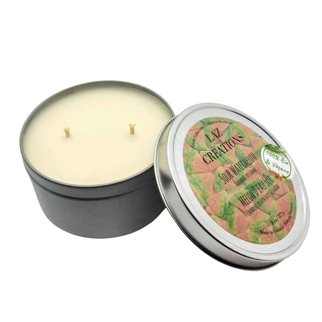 CLEARANCE -Soy Candle -Sour Watermelon -8oz -Clearance 8oz -Aromes Evasions 