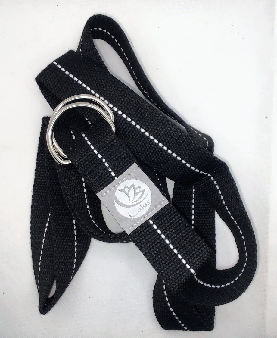 CLEARANCE -Yoga Accessories -Stretching Belt -Black -Aromes