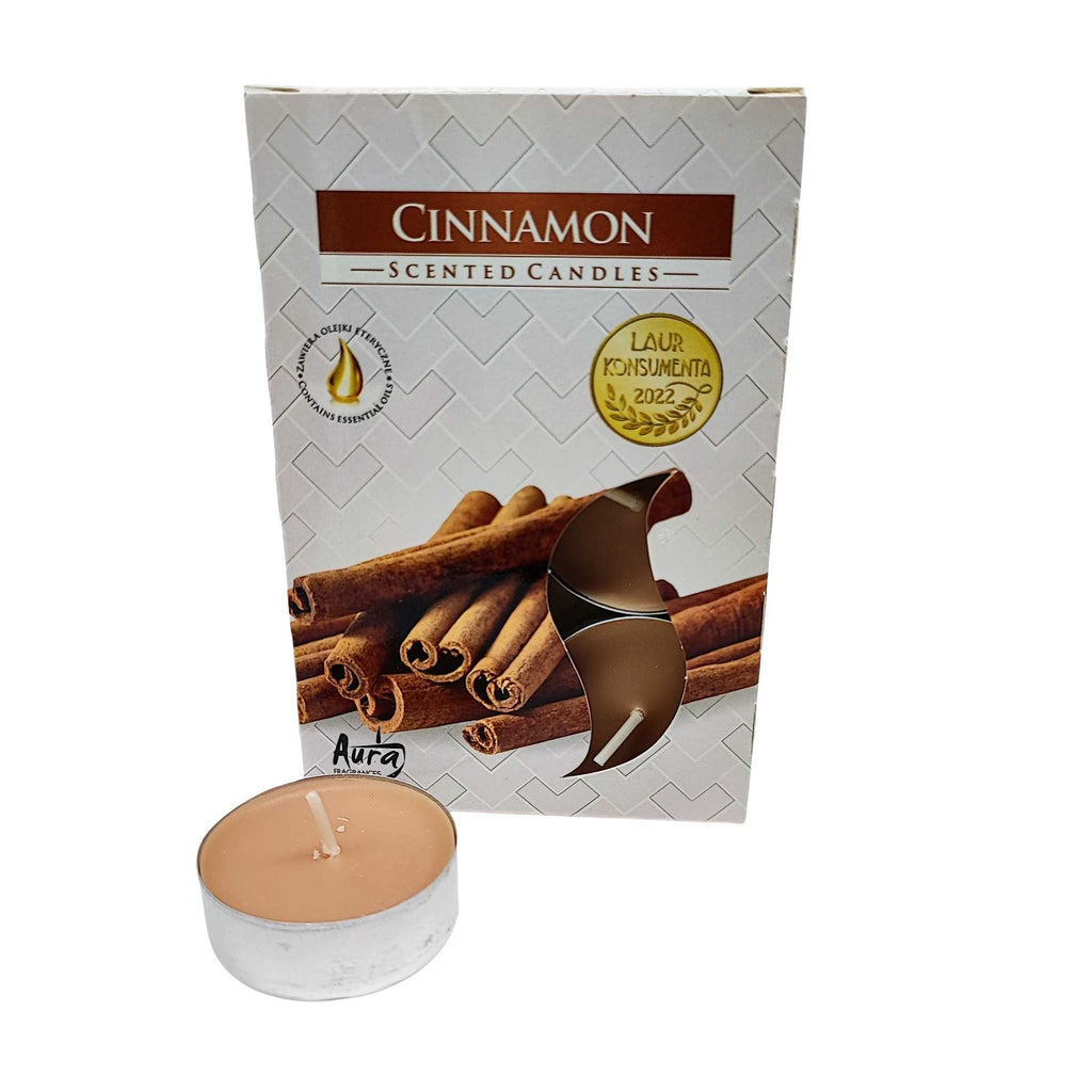 Candle -Scented Tealights -Set of 6 -Cinnamon