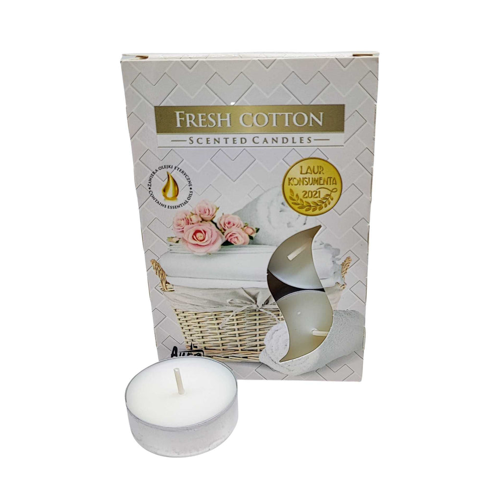 Candle -Scented Tealights -Set of 6 -Fresh Cotton