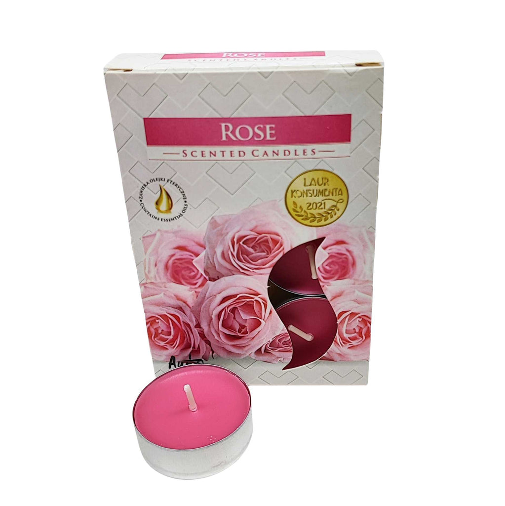 Candle -Scented Tealights -Set of 6 -Rose