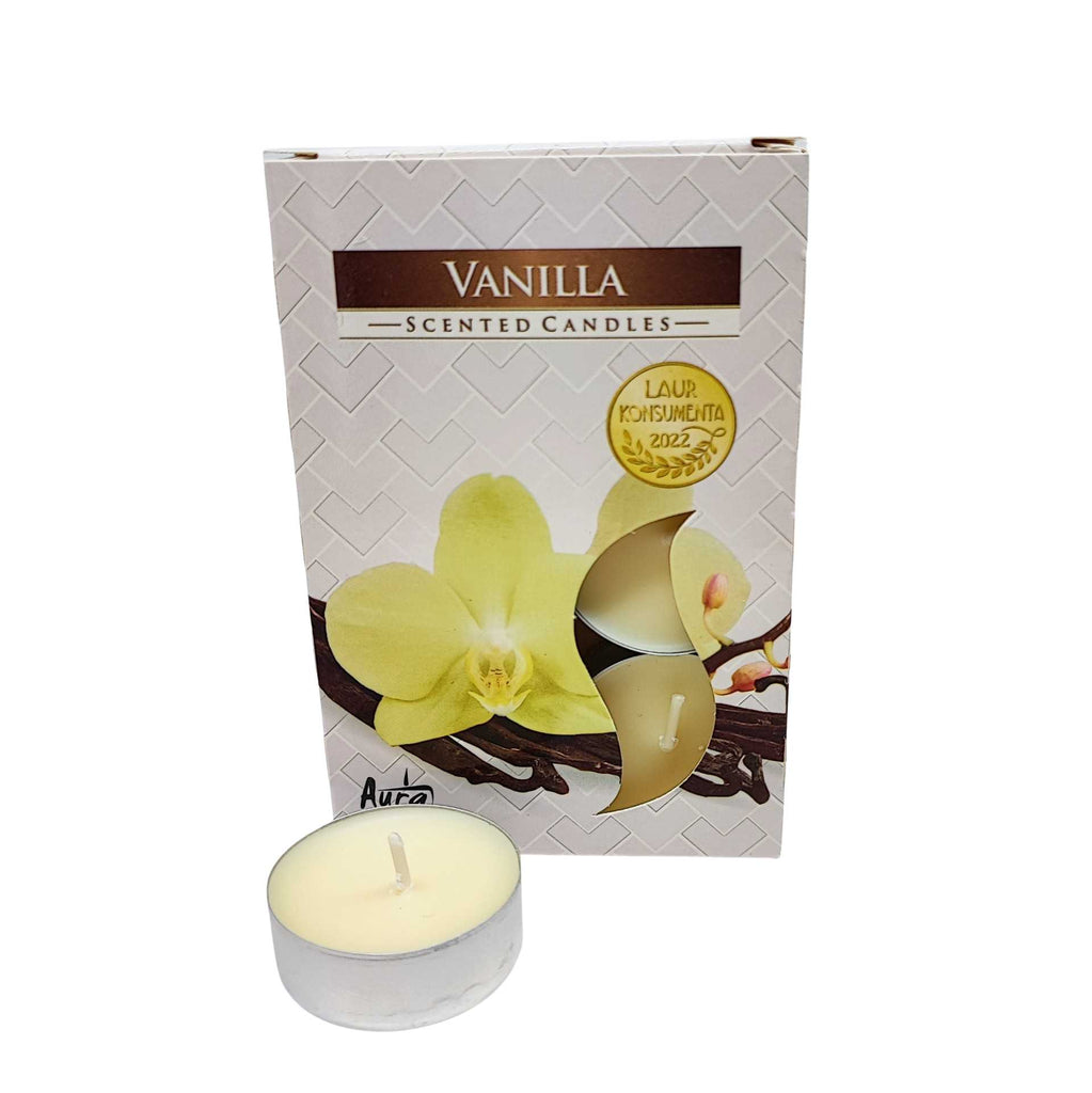 Candle -Scented Tealights -Set of 6 -Vanilla