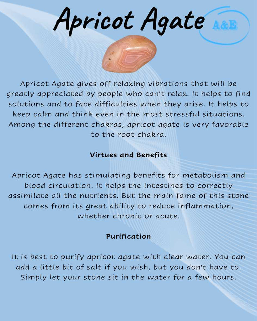 Descriptive Cards -Precious Stones & Crystals -Apricot Agate