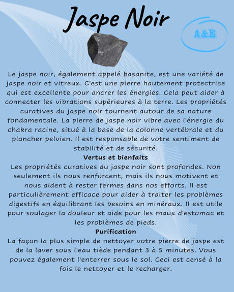 Descriptive Cards -Precious Stones & Crystals -Black Jasper Default Title