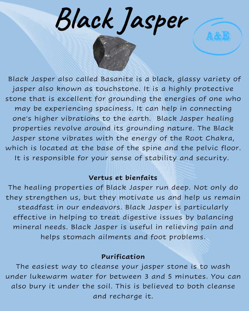Descriptive Cards -Precious Stones & Crystals -Black Jasper