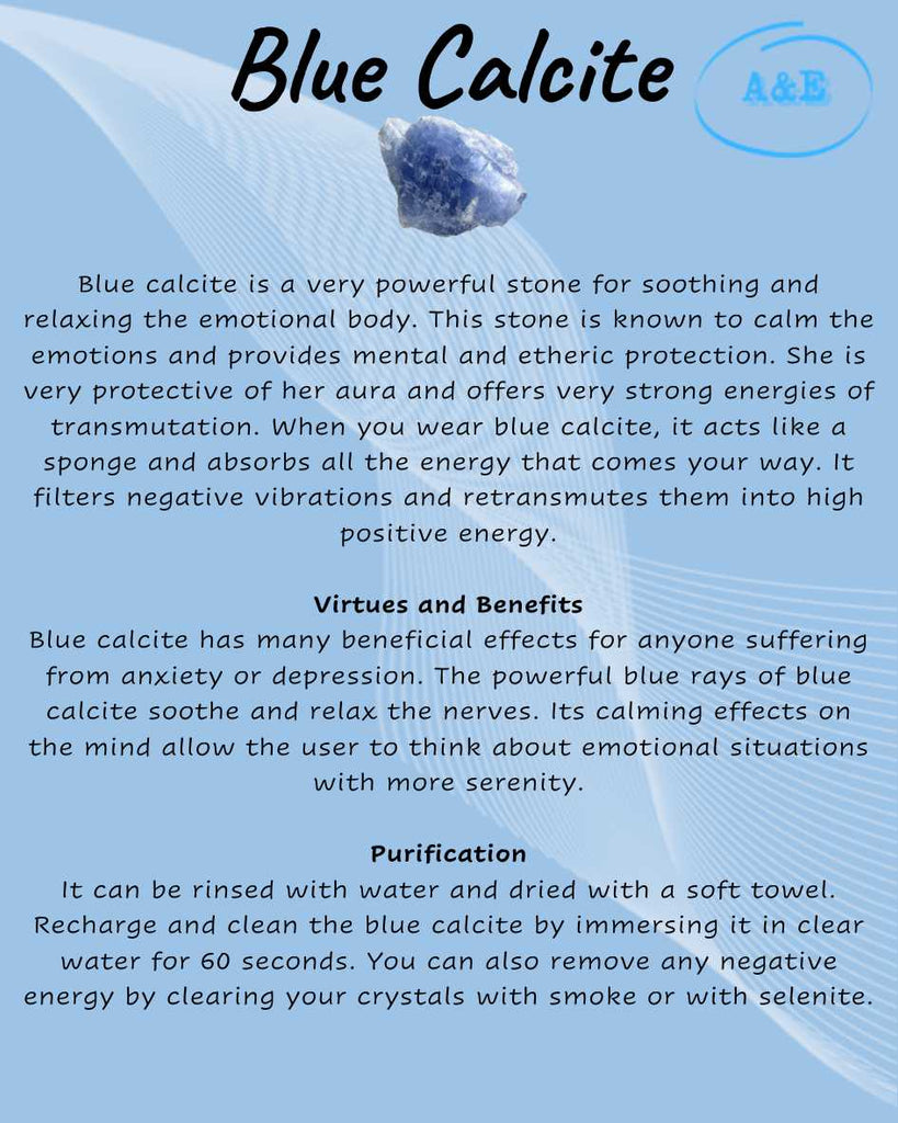 Descriptive Cards -Precious Stones & Crystals -Blue Calcite